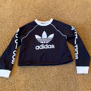 Adidas cropped trefoil sweater.